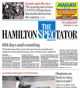 Spectator front page, Thursday, February 11, 2021