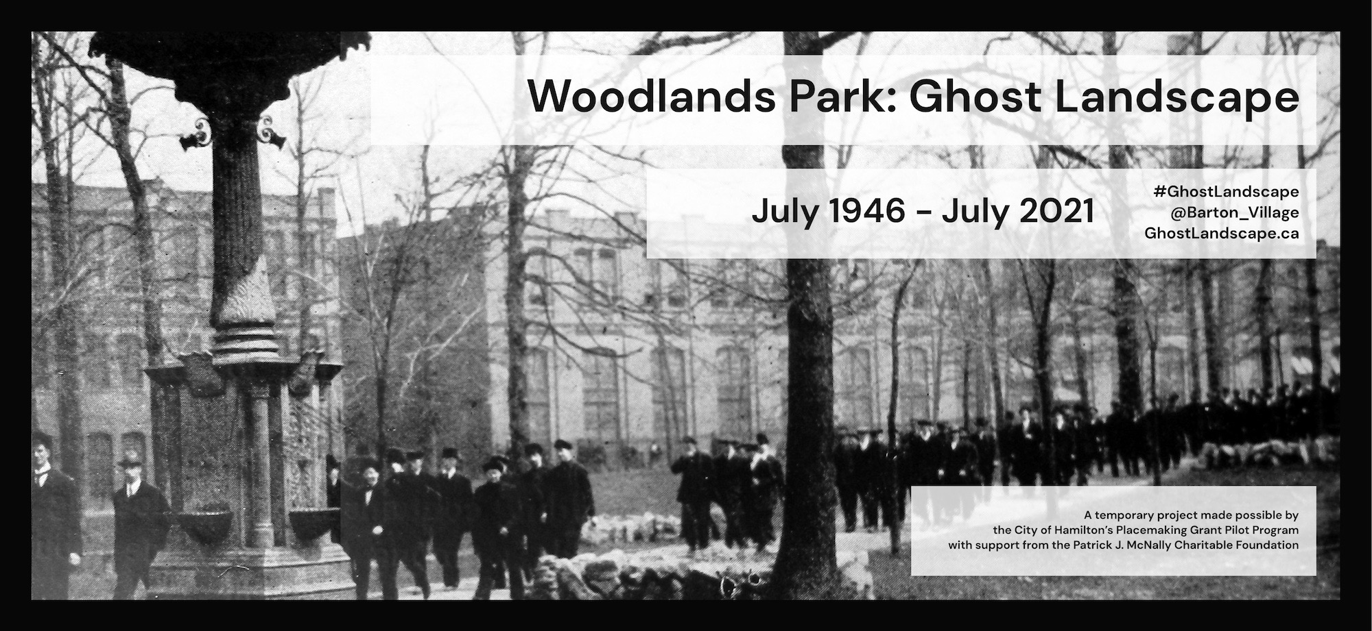 Woodlands Park: Ghost Landscape, July 1946 – July 2021. #GhostLandscape @Barton_Village GhostLandscape.ca